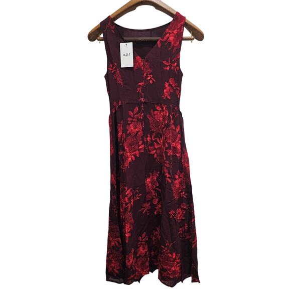 O.P.T. Dress Size 0 Red Foral - Picture 5 of 5